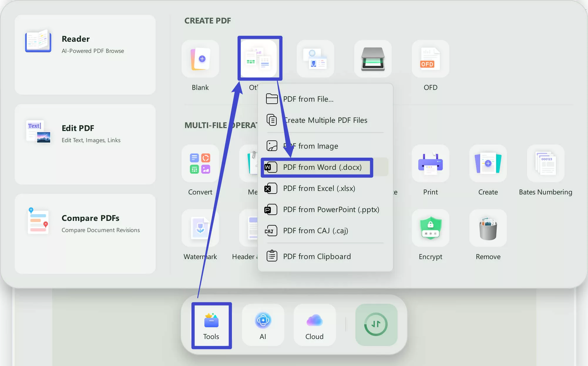 create pdf from word