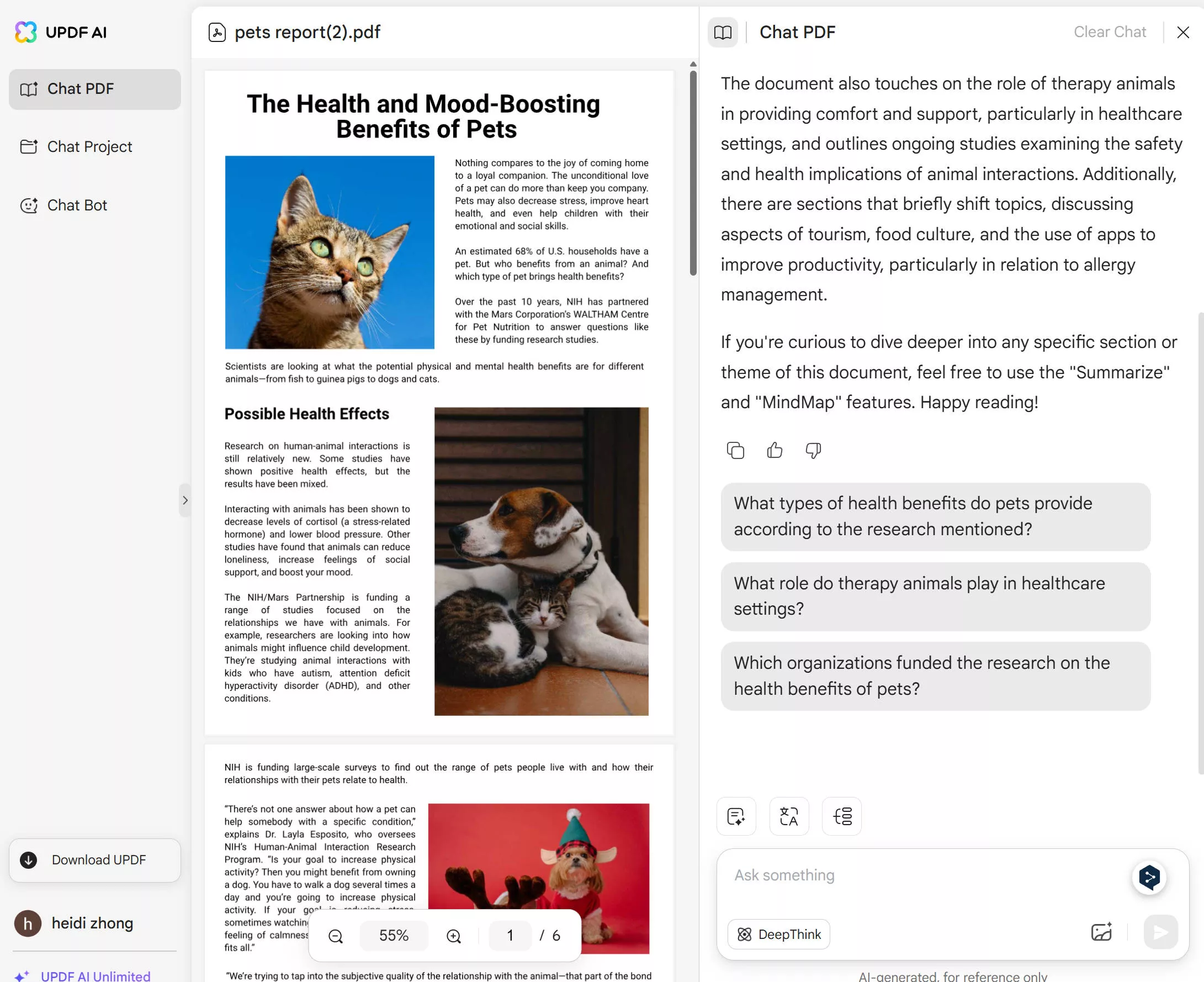 Read PDF with ChatGPT in UPDF AI