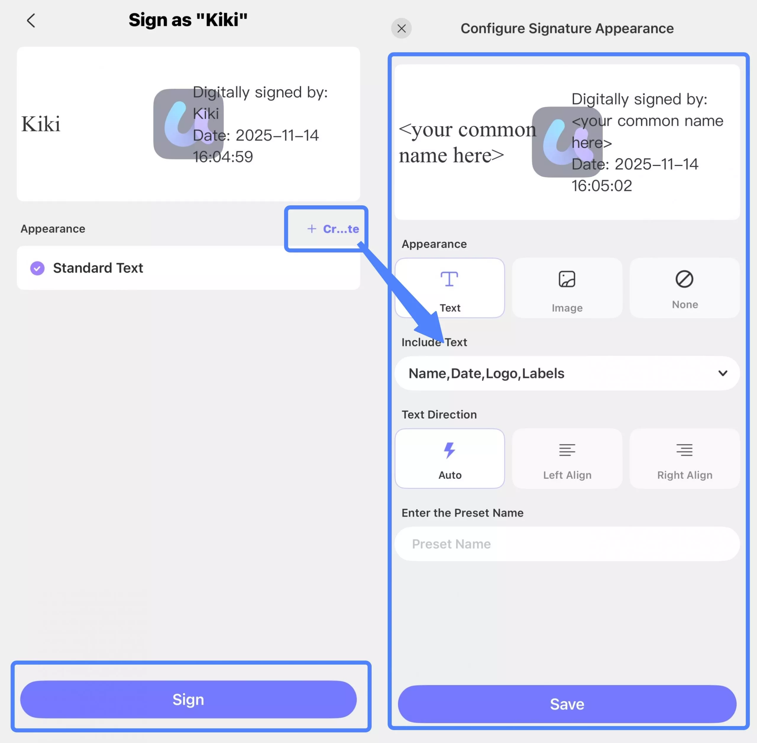 reveal more customizations in digital id