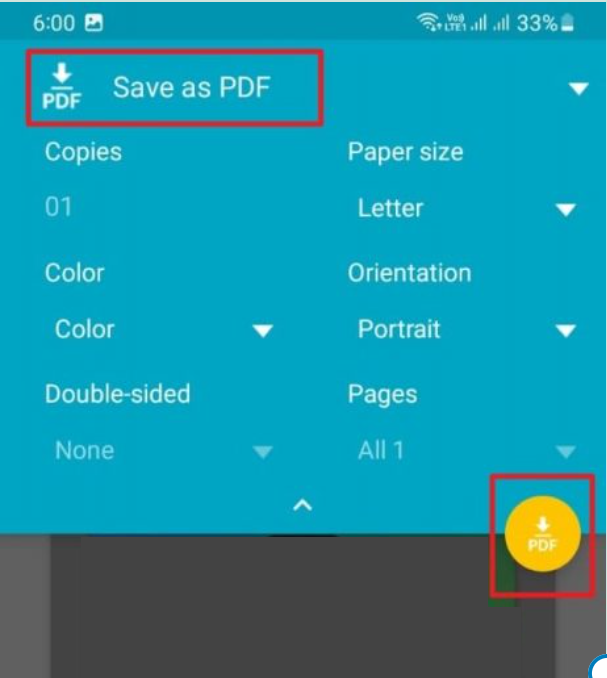press the pdf button in Google Photos