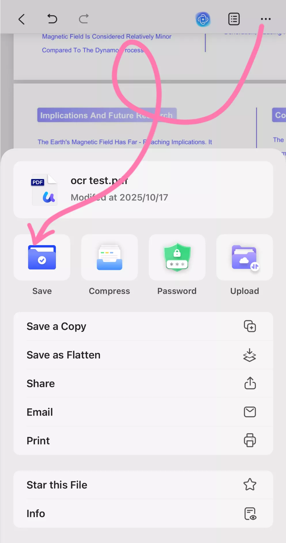 save the changes ios