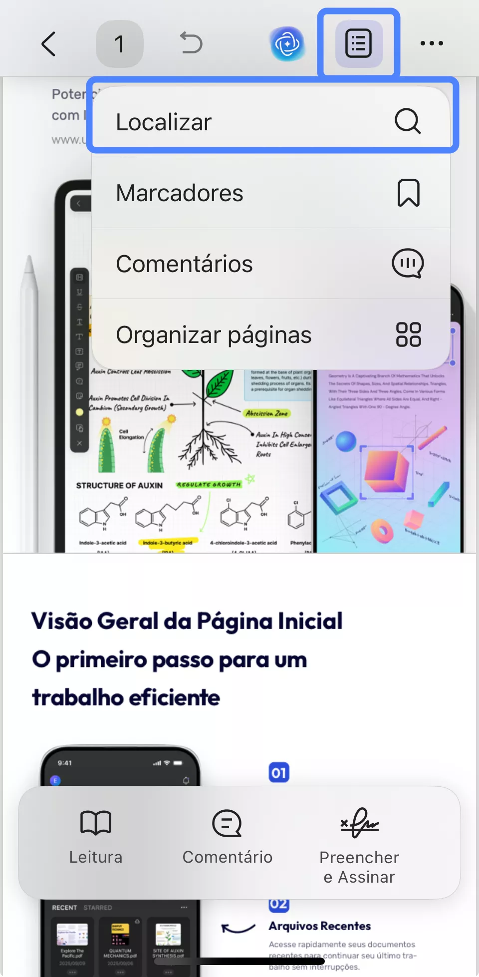 pesquisar em pdf no ios com updf