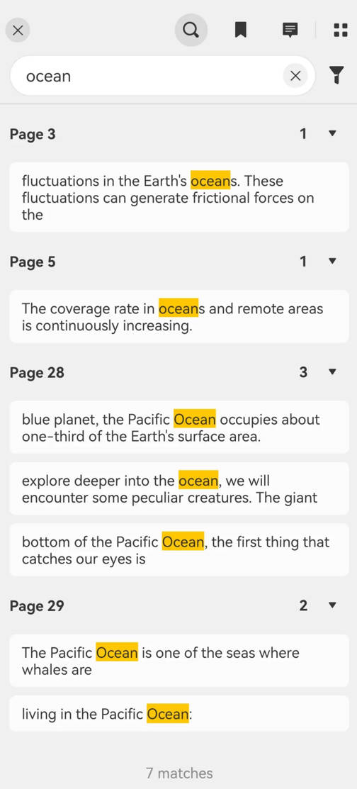 find word in pdf with UPDF android