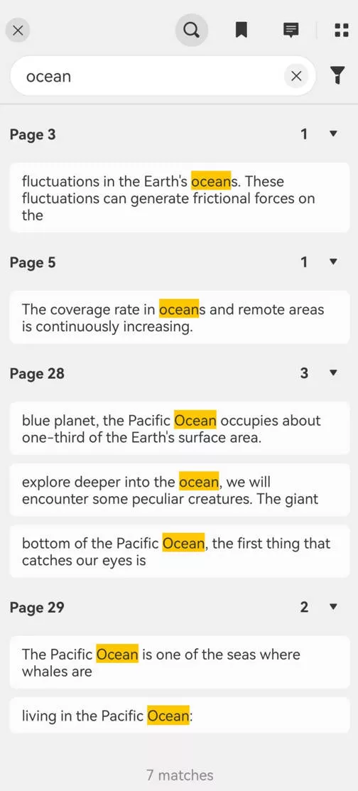 find word in pdf with UPDF android