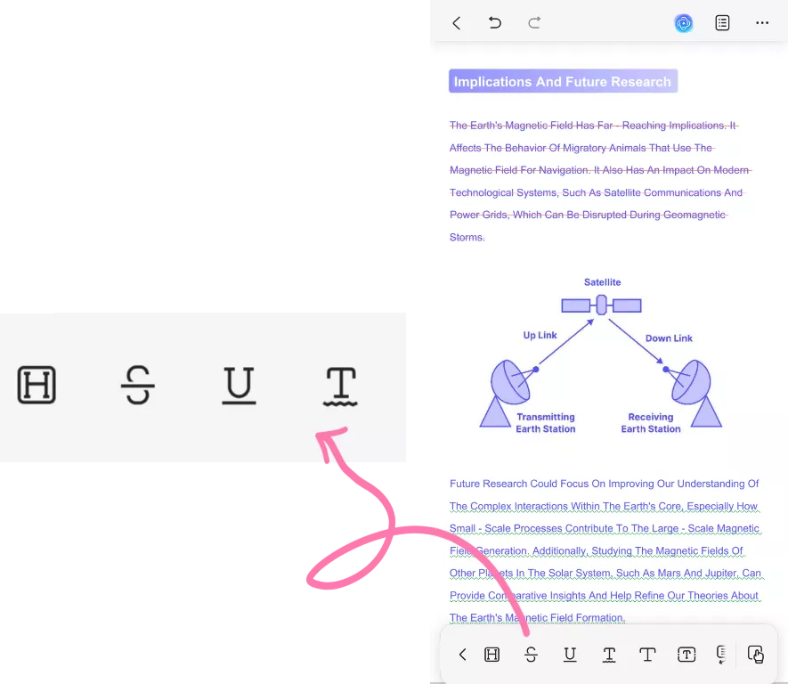 select markup tools