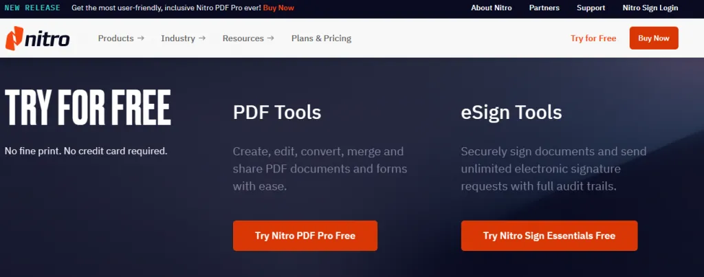 Select one from PDF and eSign tools on Nitro PDF