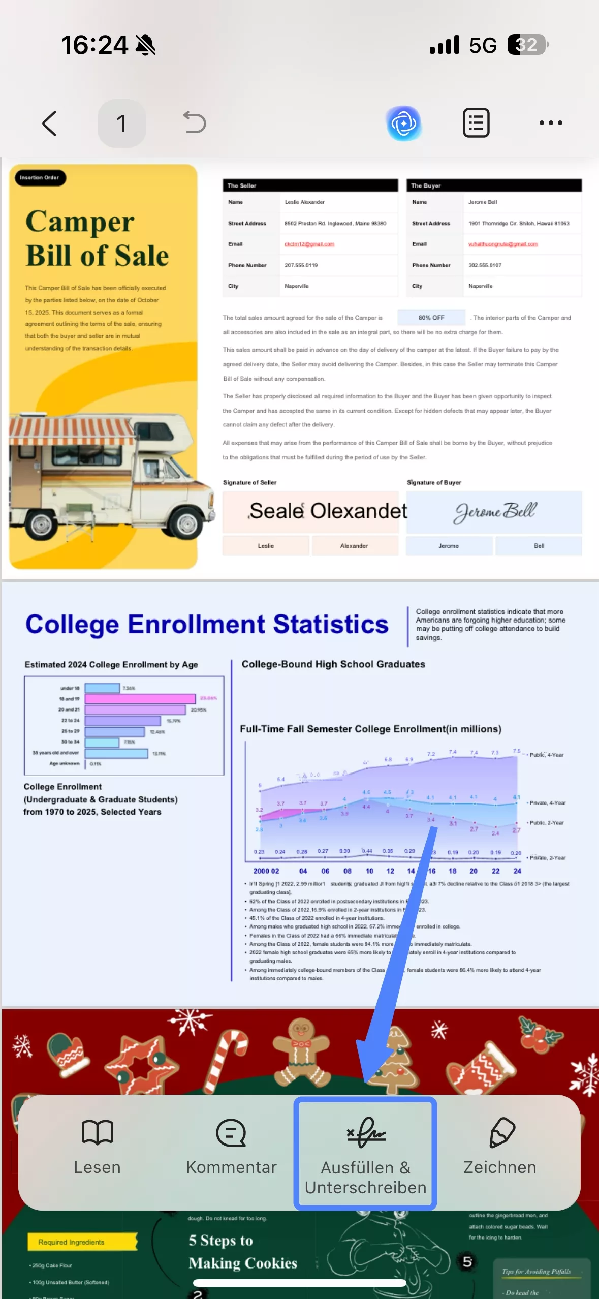 Ausfüllen & Unterschreiben