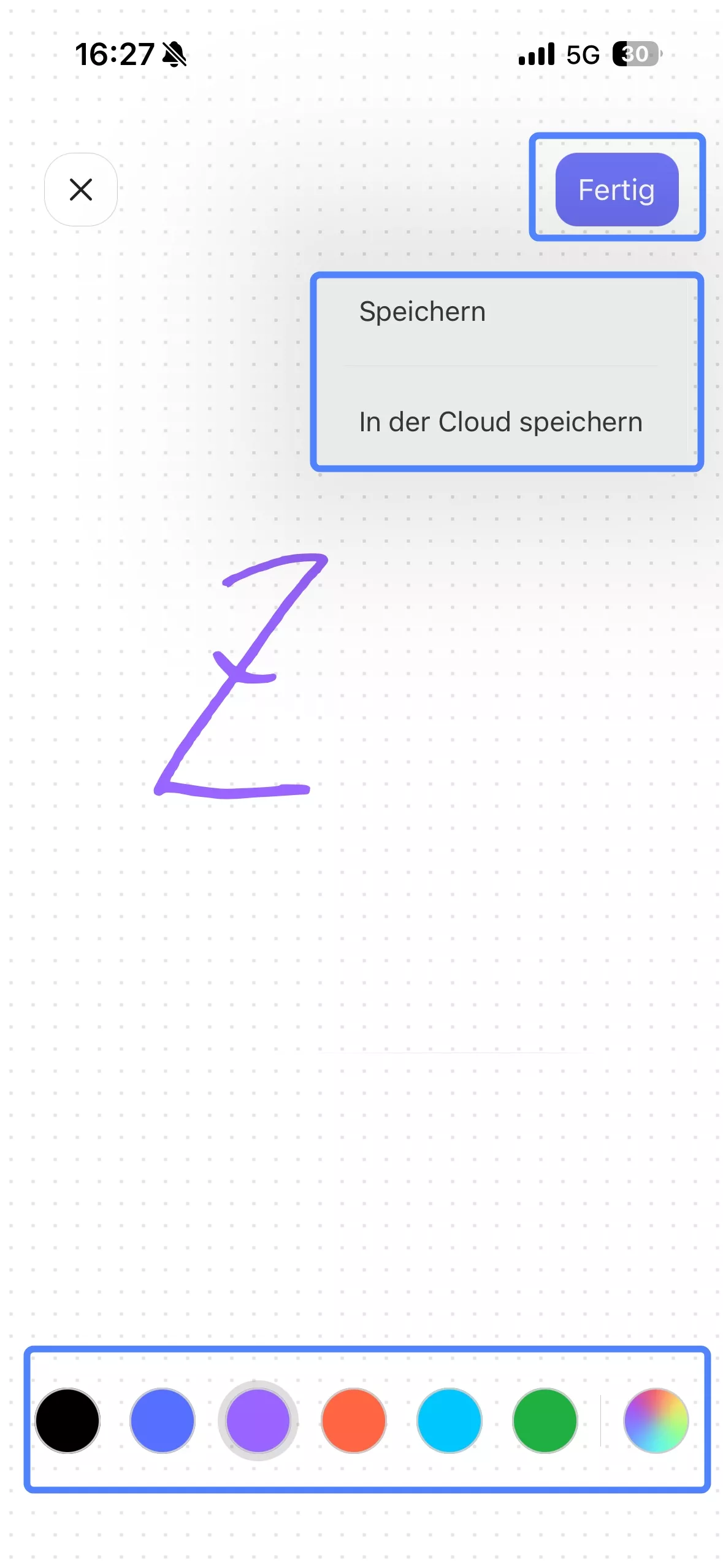speichern oder in der Cloud zu sichern