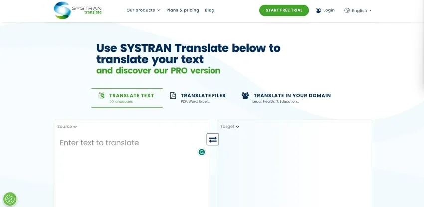 systran ai pdf translator