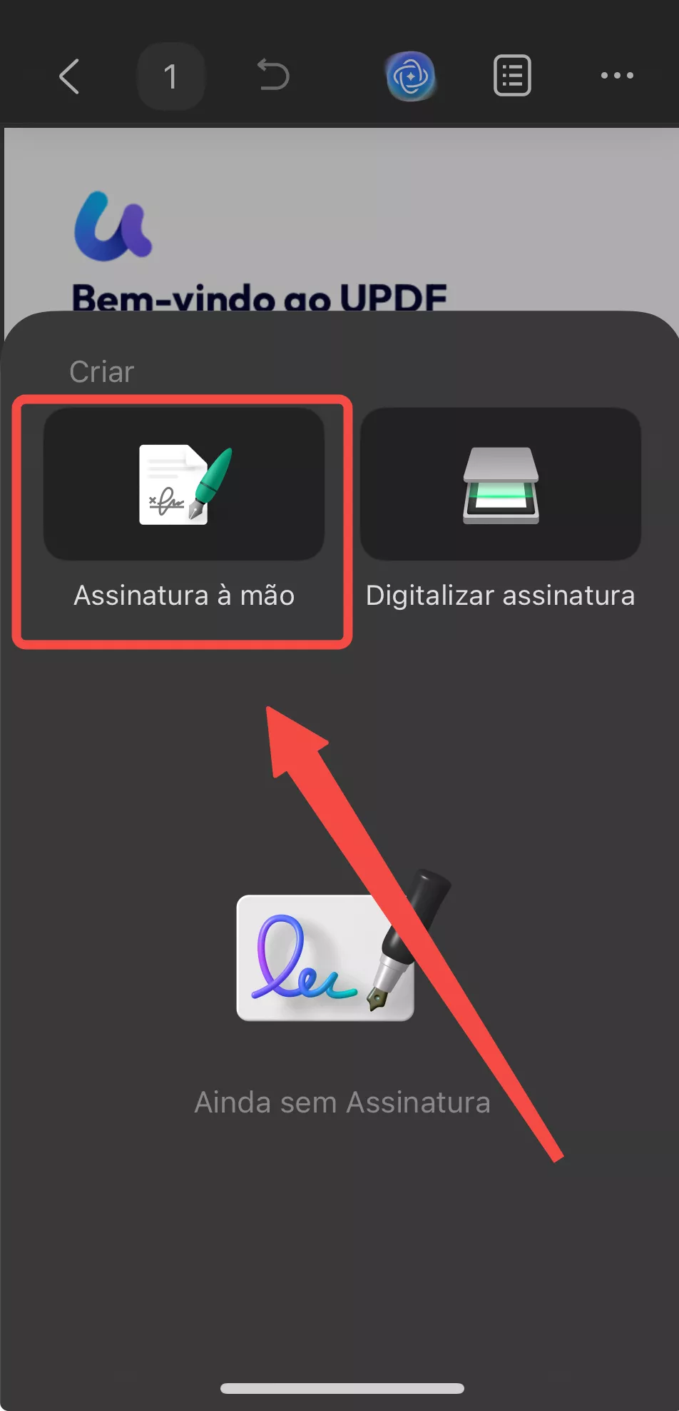 adicionar assinatura