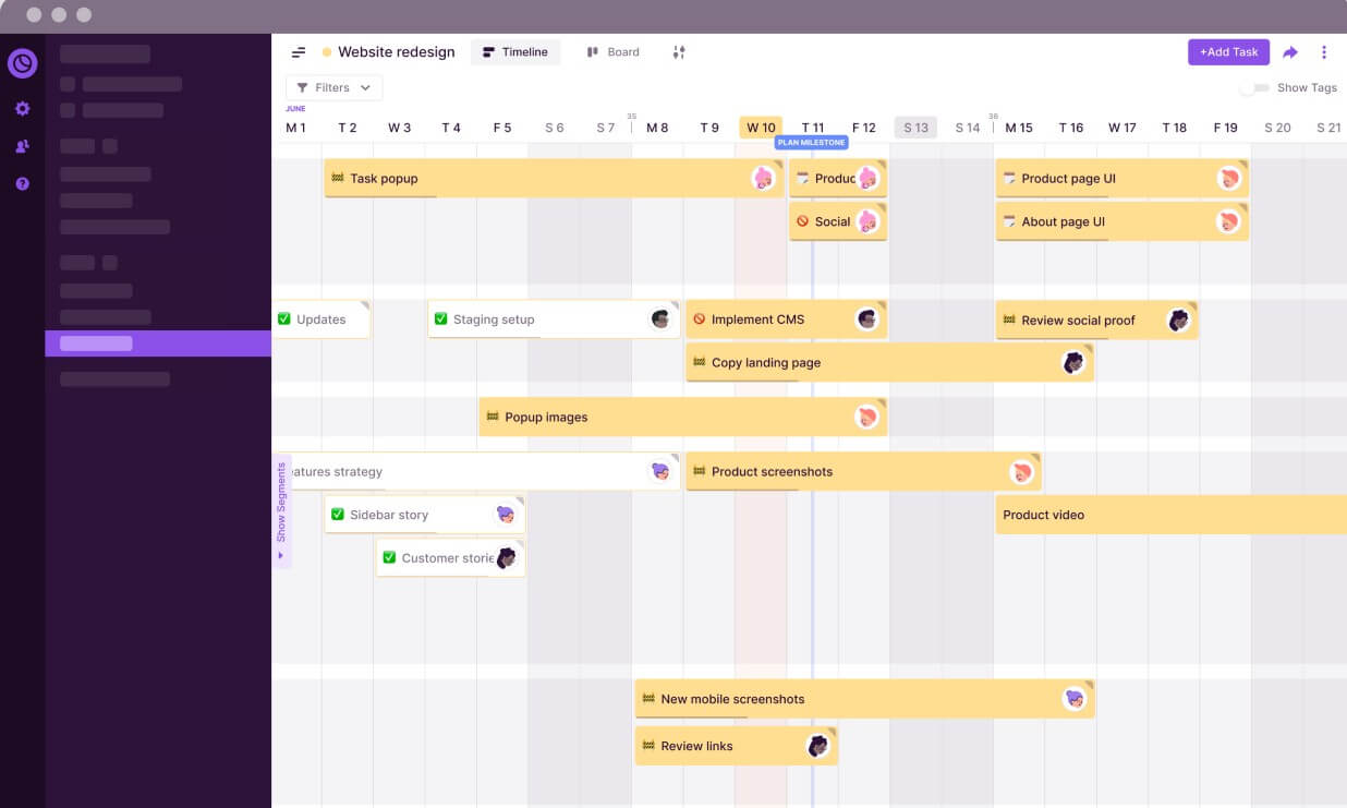 Toggl Plan - gantt chart maker
