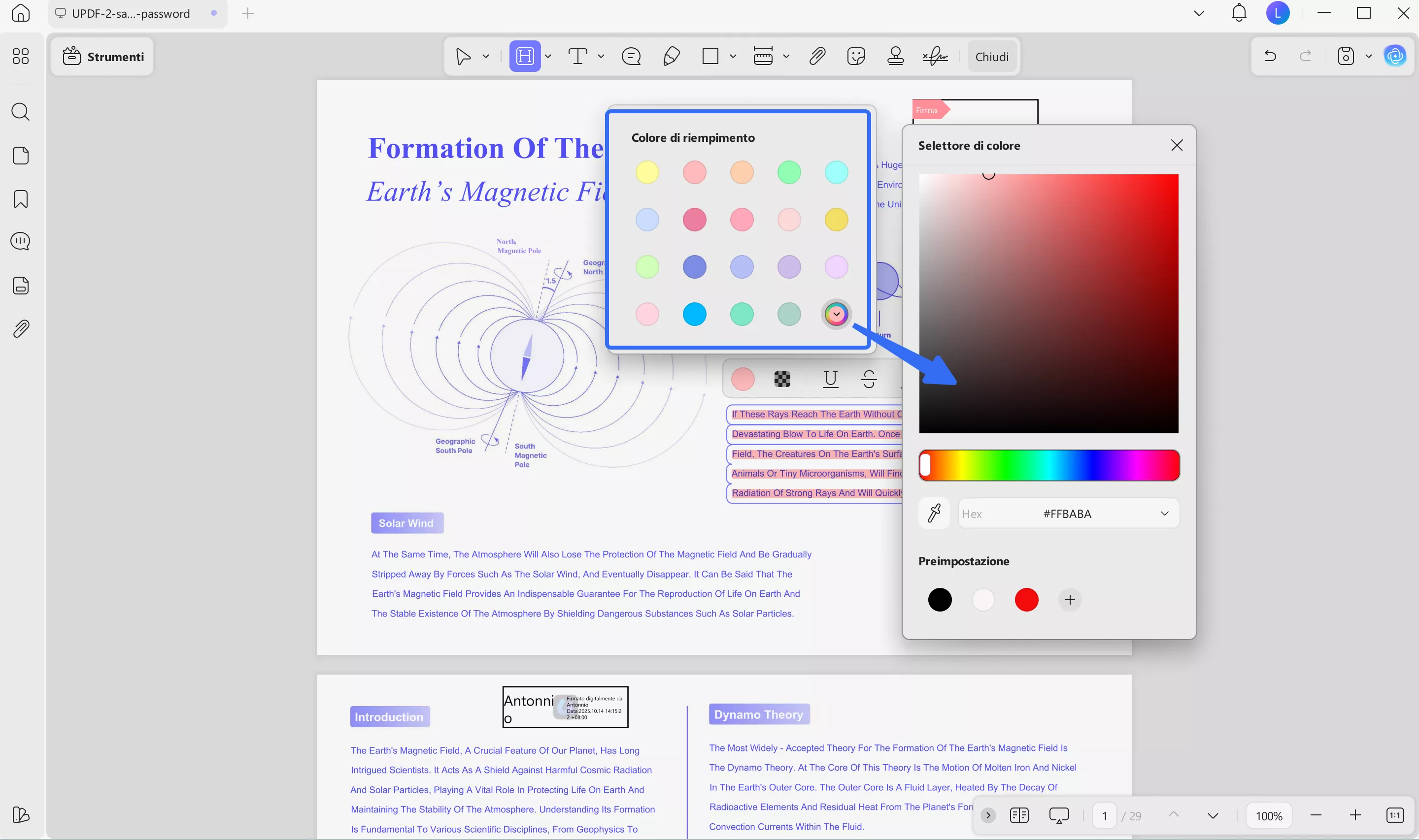 change highlight color updf windows