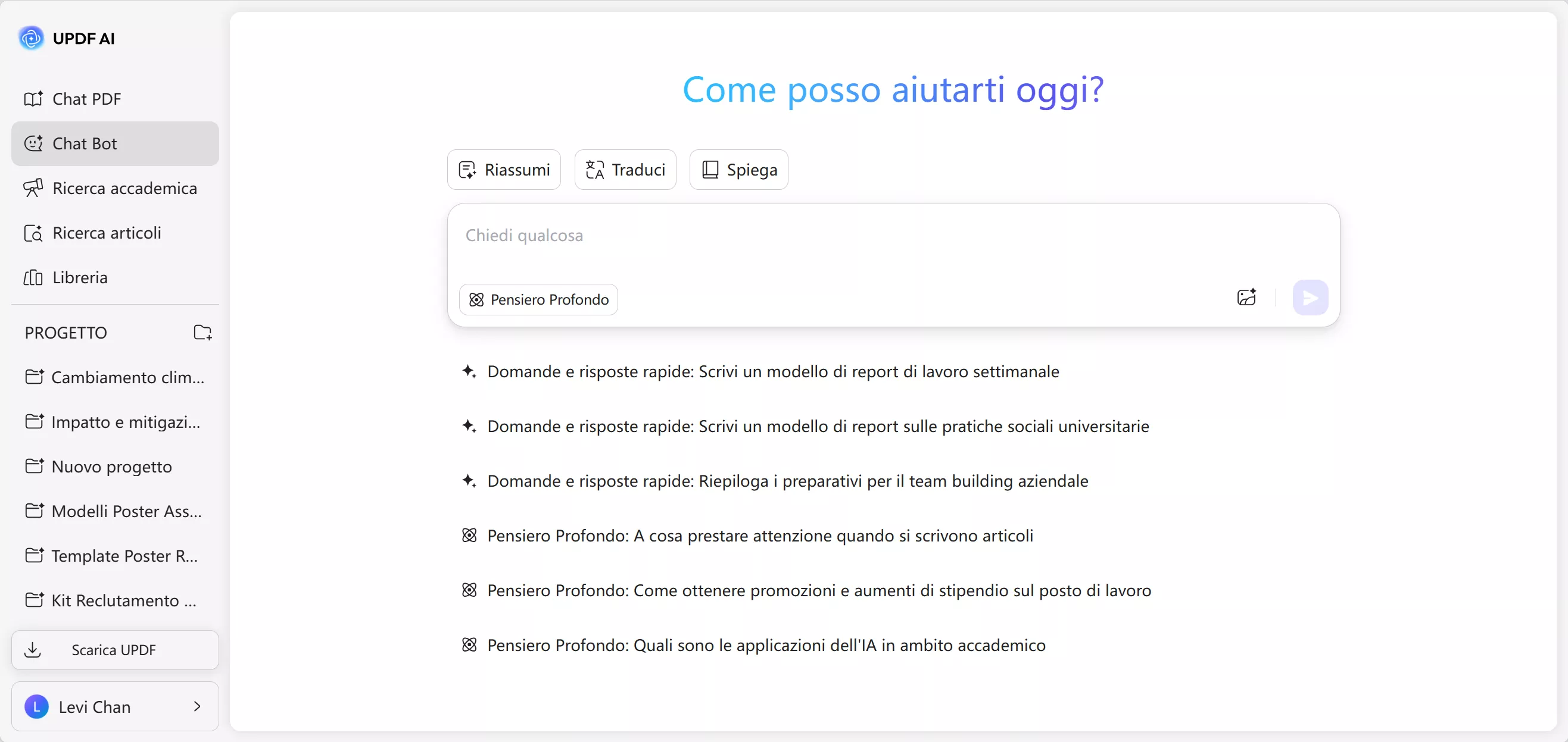 Enable deepthink in UPDF AI Online
