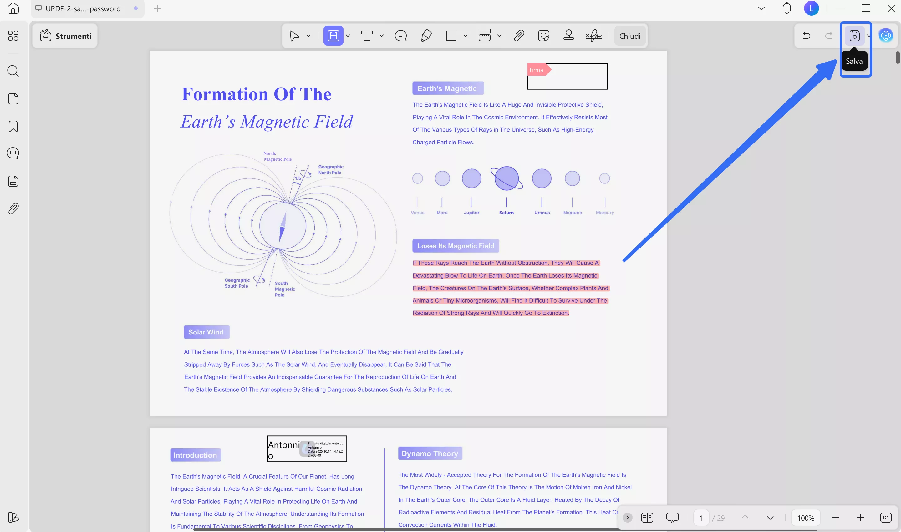 save changes updf windows
