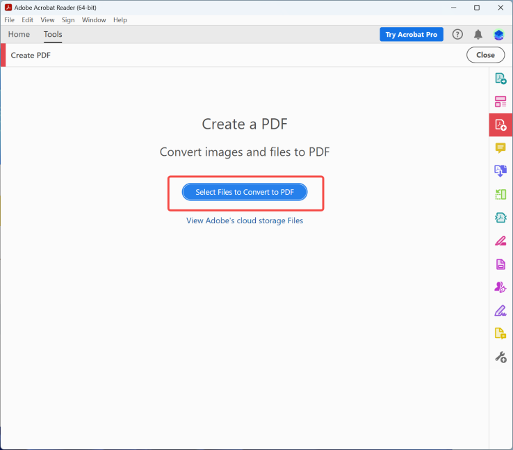 upload pdf in adobe acrobate