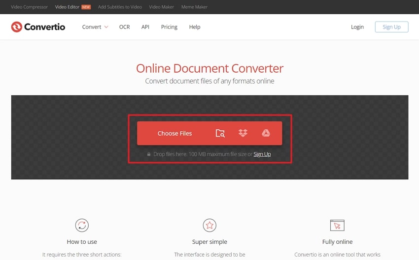 Converti Word Doc in CSV online utilizzando Convertio