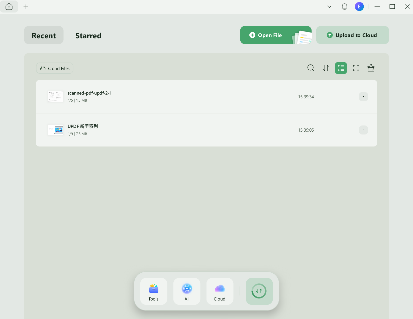 Upload file on UPDF Cloud to transfer pdf from pc to ipad without itunes