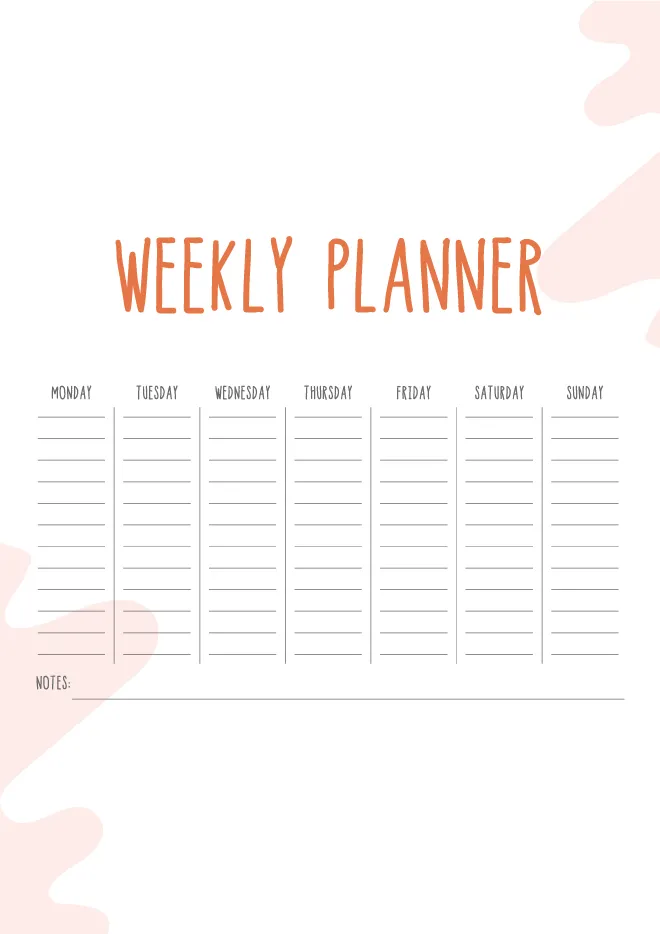 planner settimanale pdf 