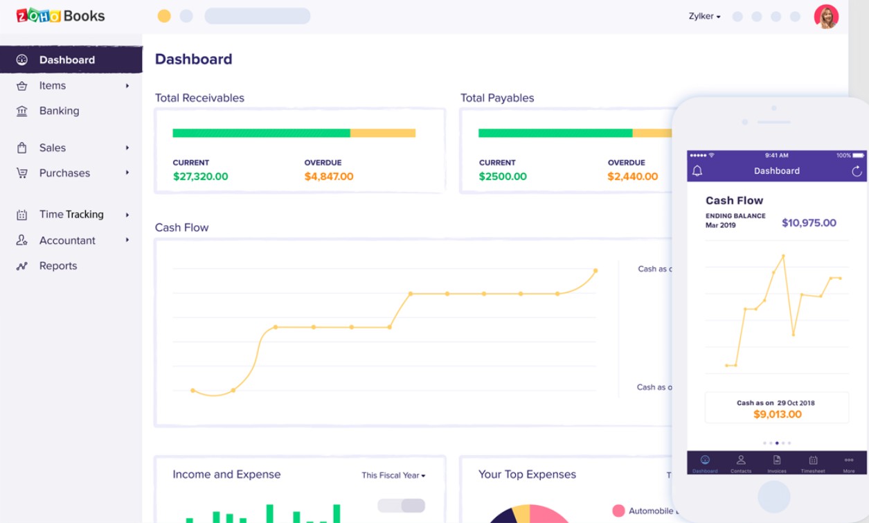 zohobooks - accounting software for mac