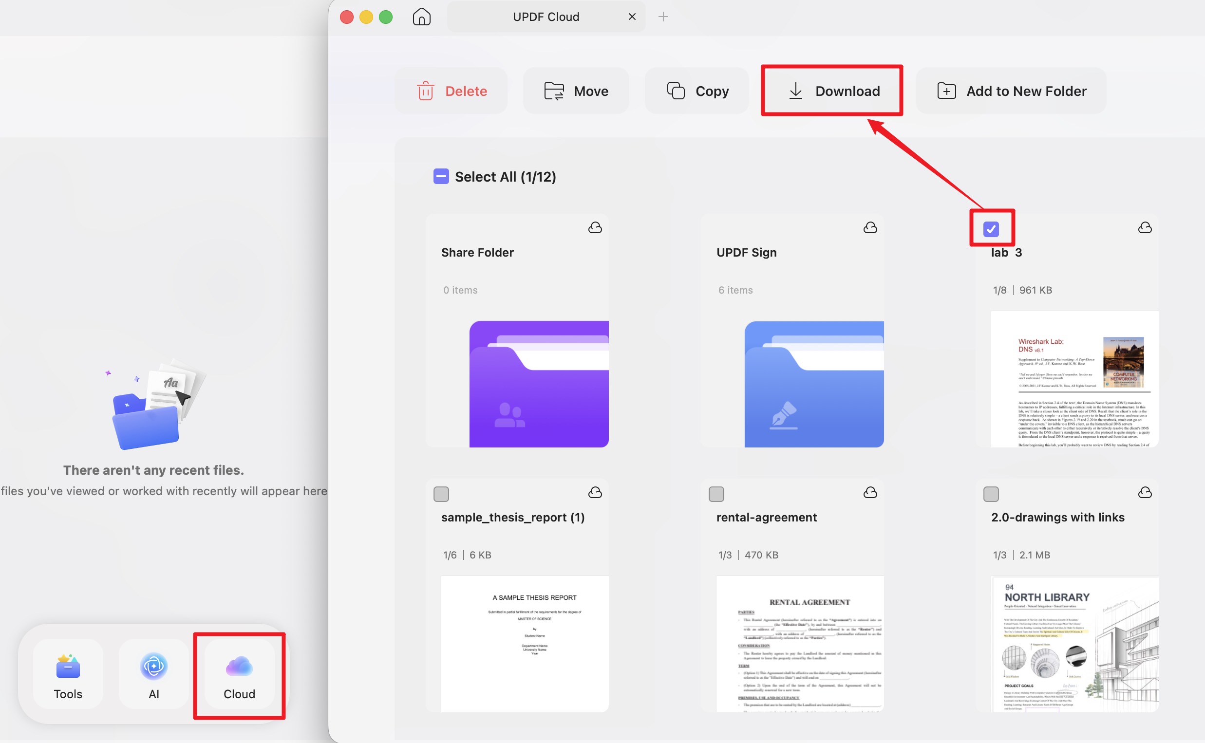 access updf cloud on mac