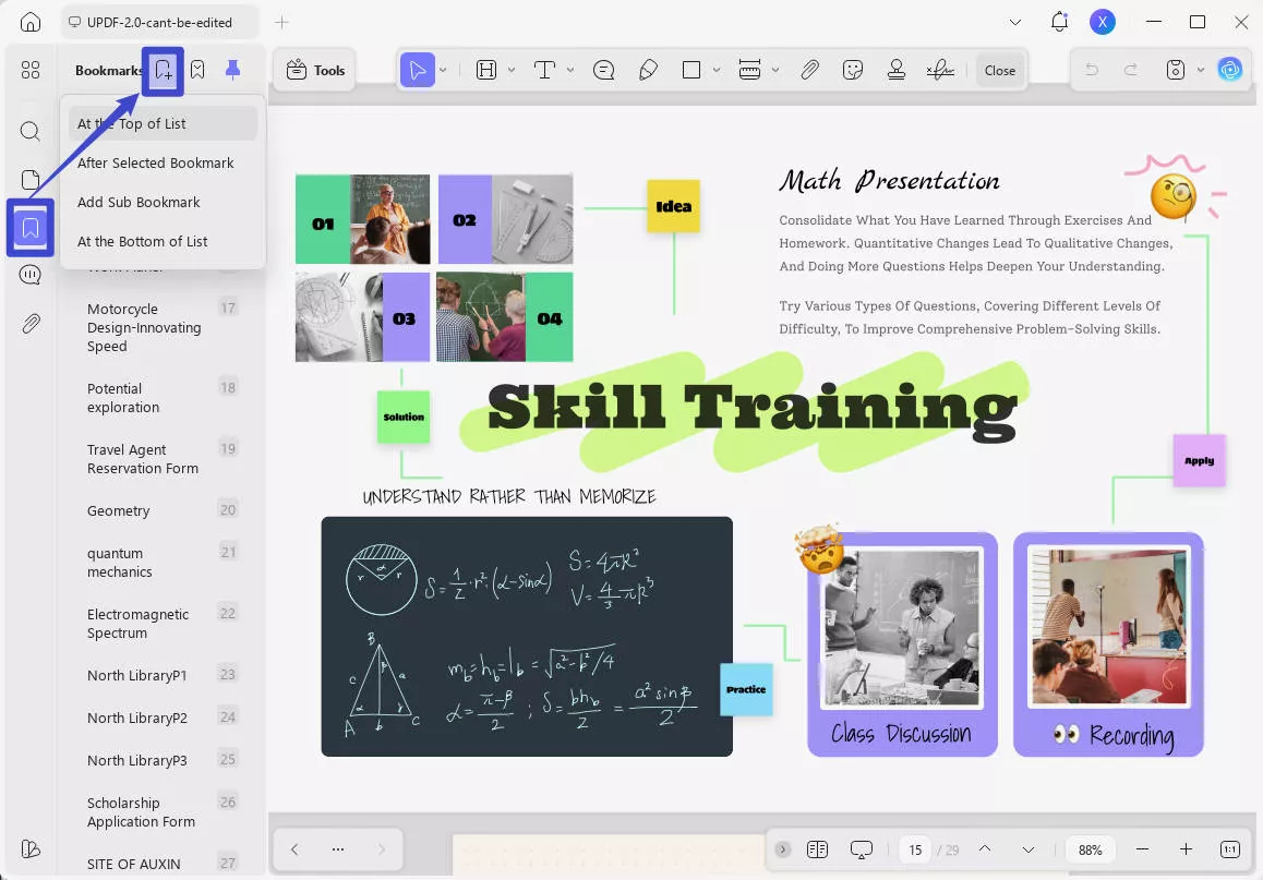 Jump to Page in PDF using the Thumbnail