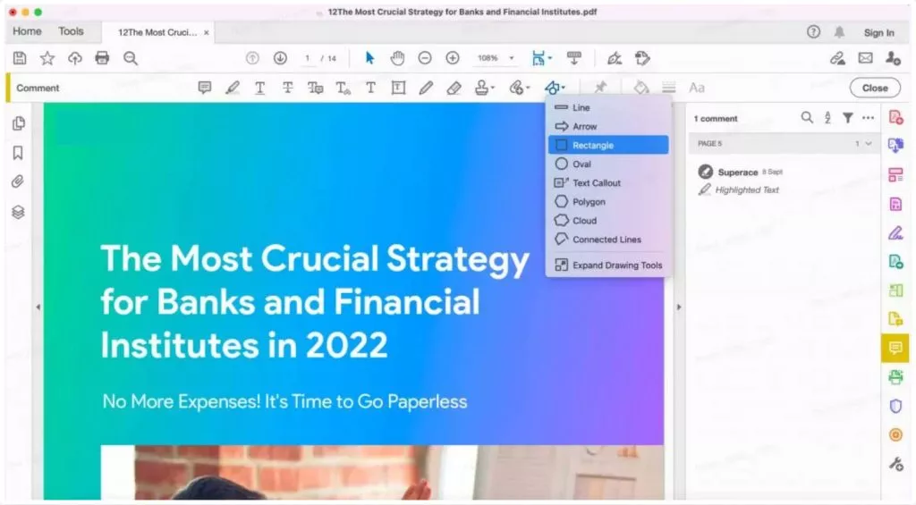 Add rectangle in Adobe