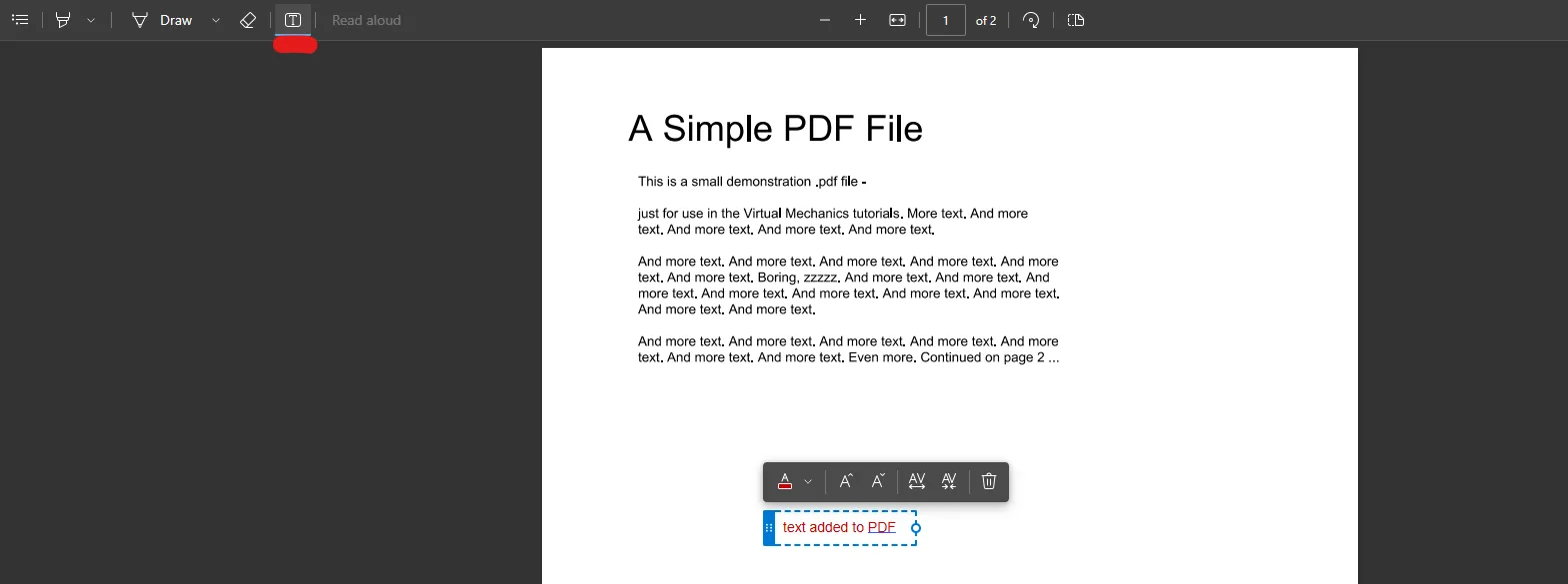 editar pdf microsoft edge agregar  texto