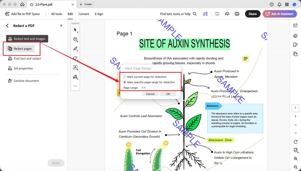 adobe acrobat redact pages