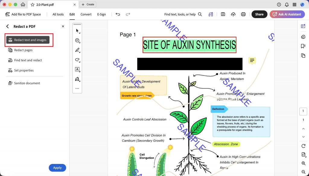 adobe acrobat redaction modes