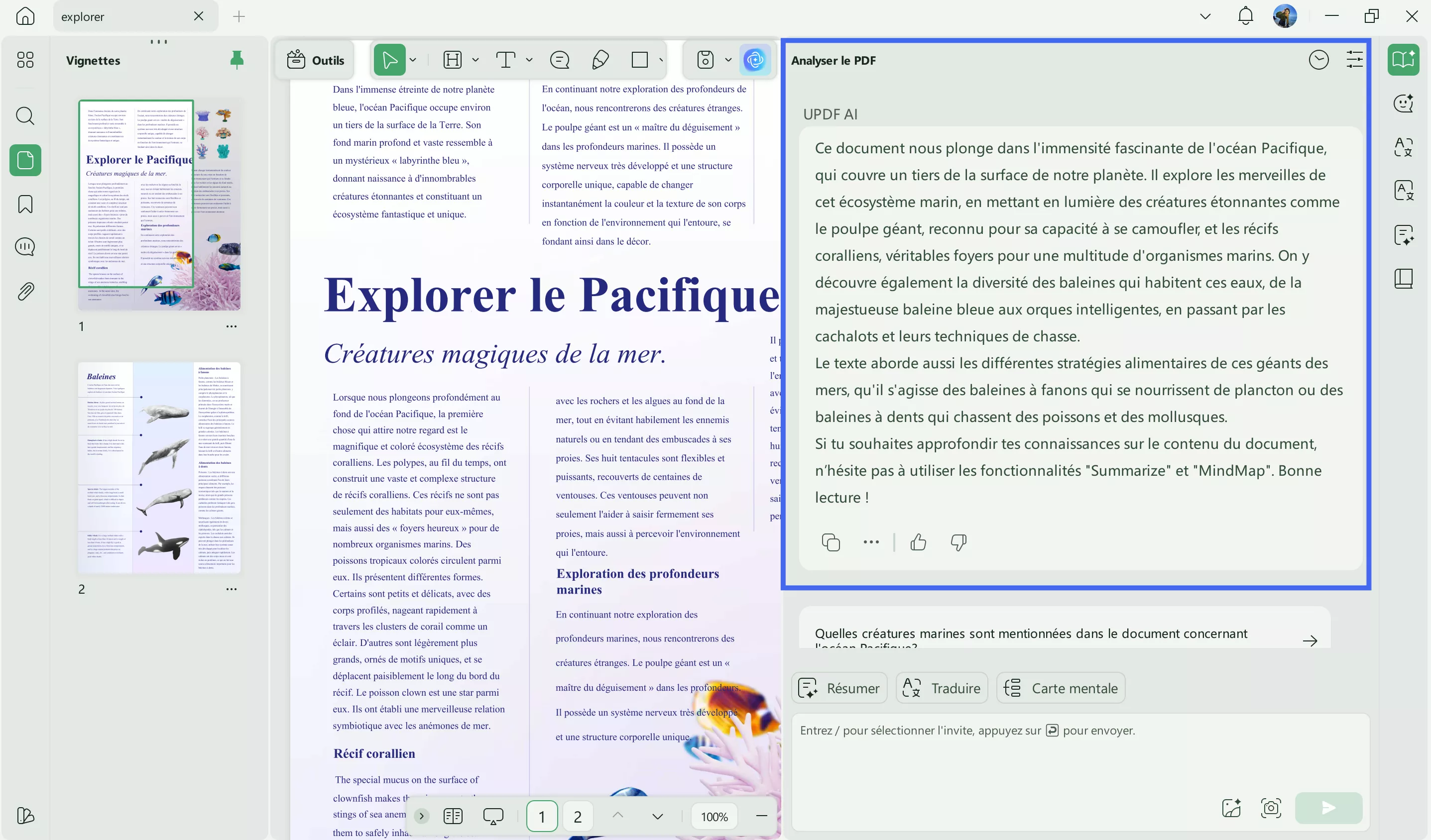 résumer un document avec ia