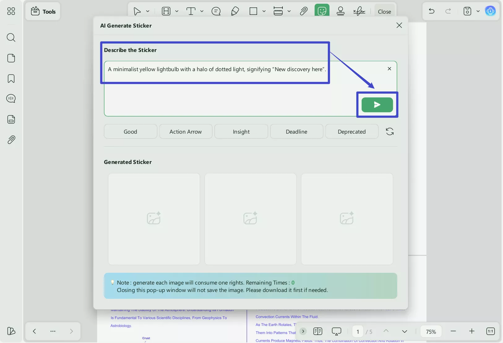 describe your stickers