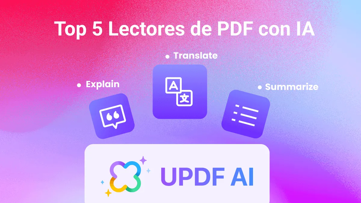 Top 5: Lectores de PDF con IA para 2024 | UPDF