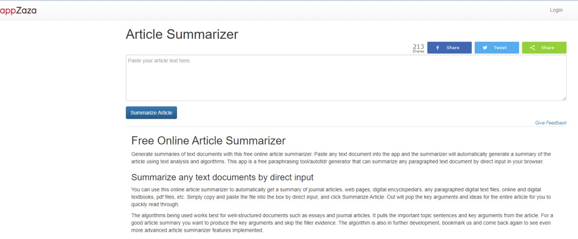 websites that summarize articles for free