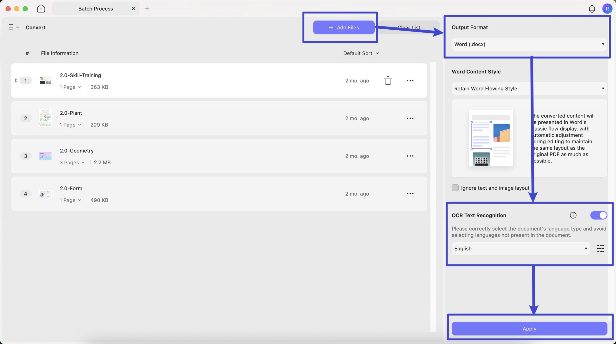 batch convert and ocr mac