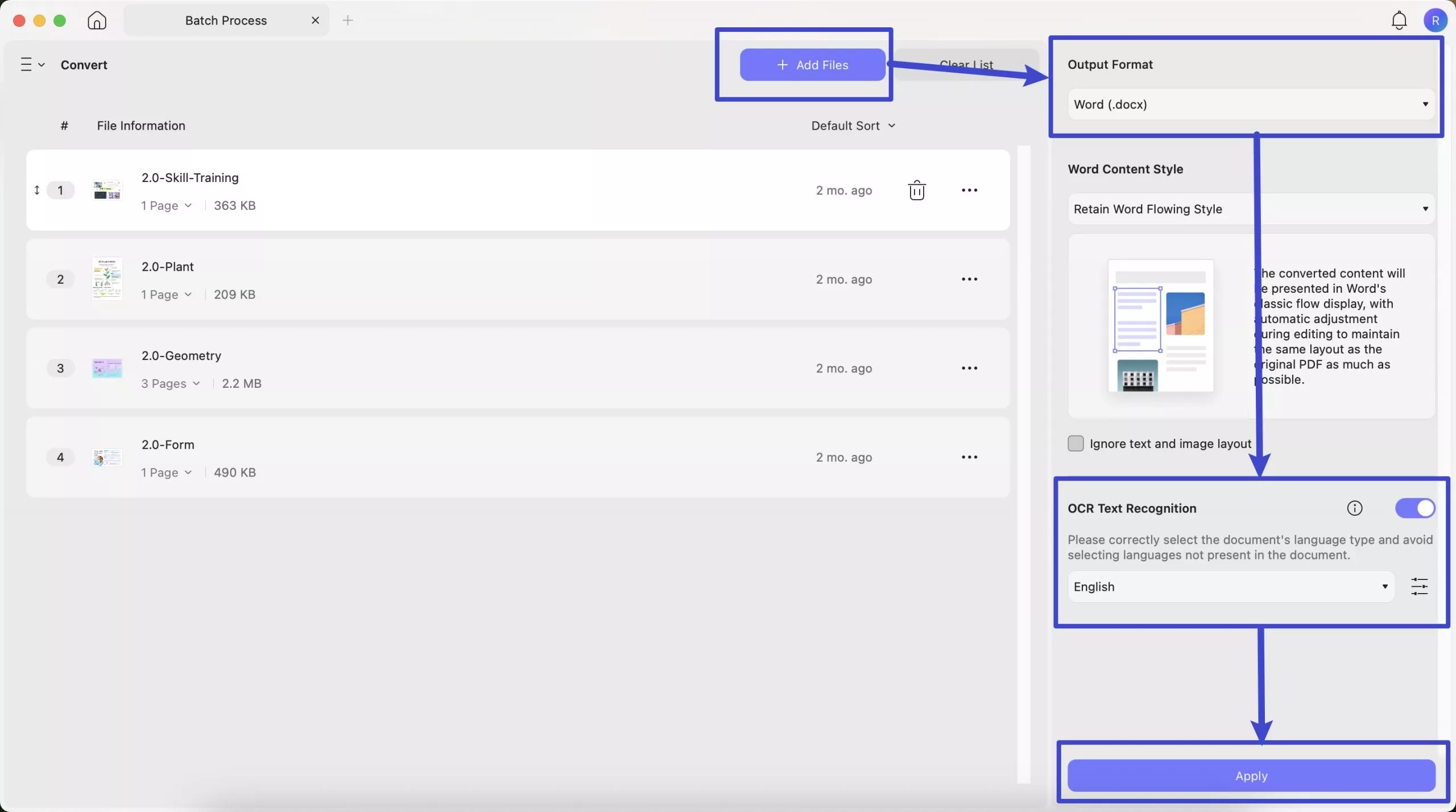 batch convert and ocr mac