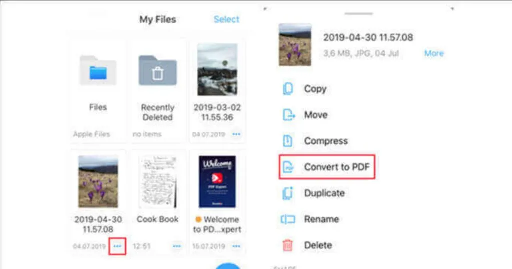 Bilder auf iOS in PDF umwandeln