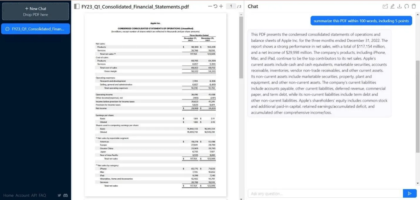 chatpdf vs. updf AI 聊天分析