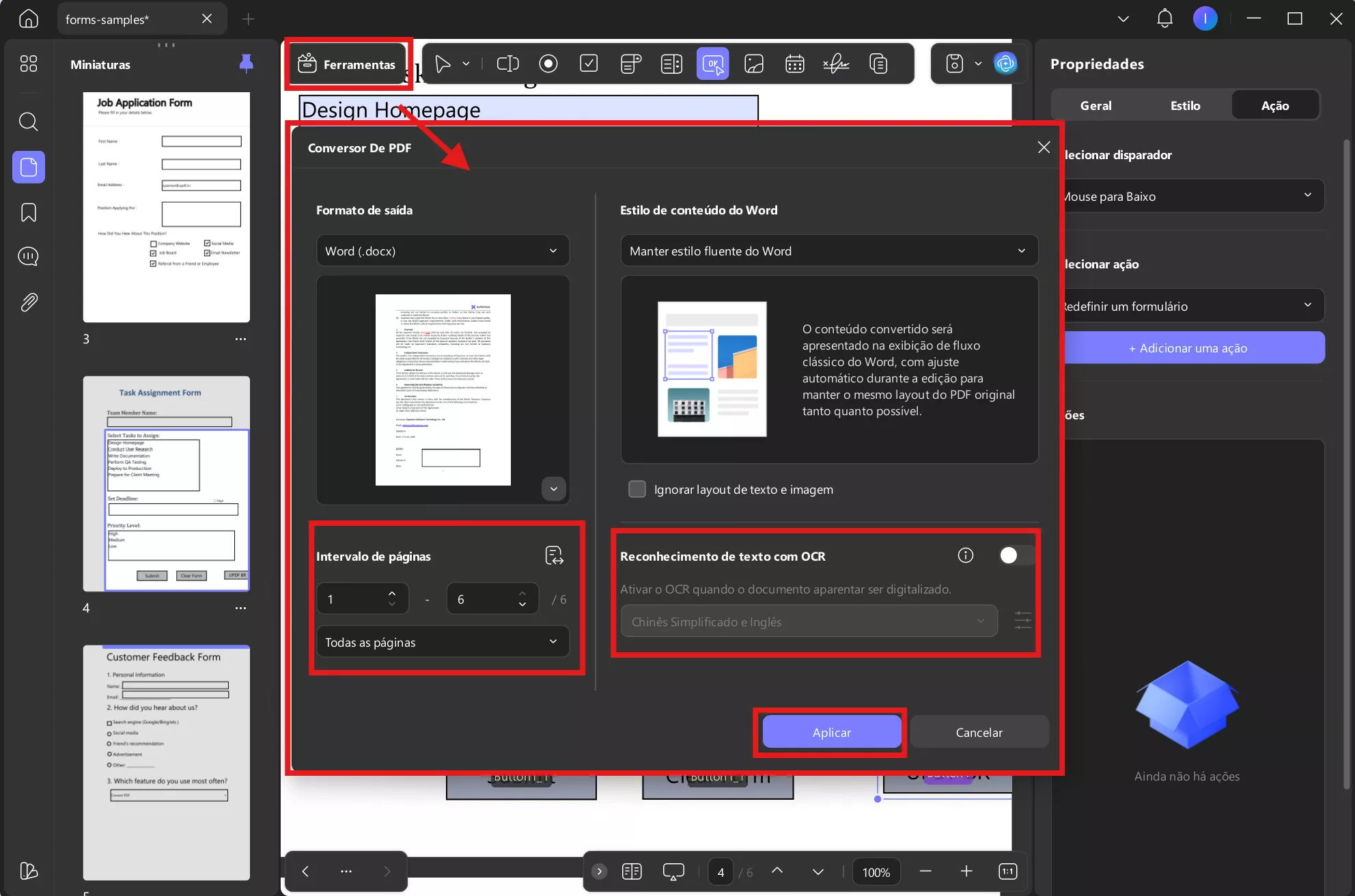  PDF para Word com IA
