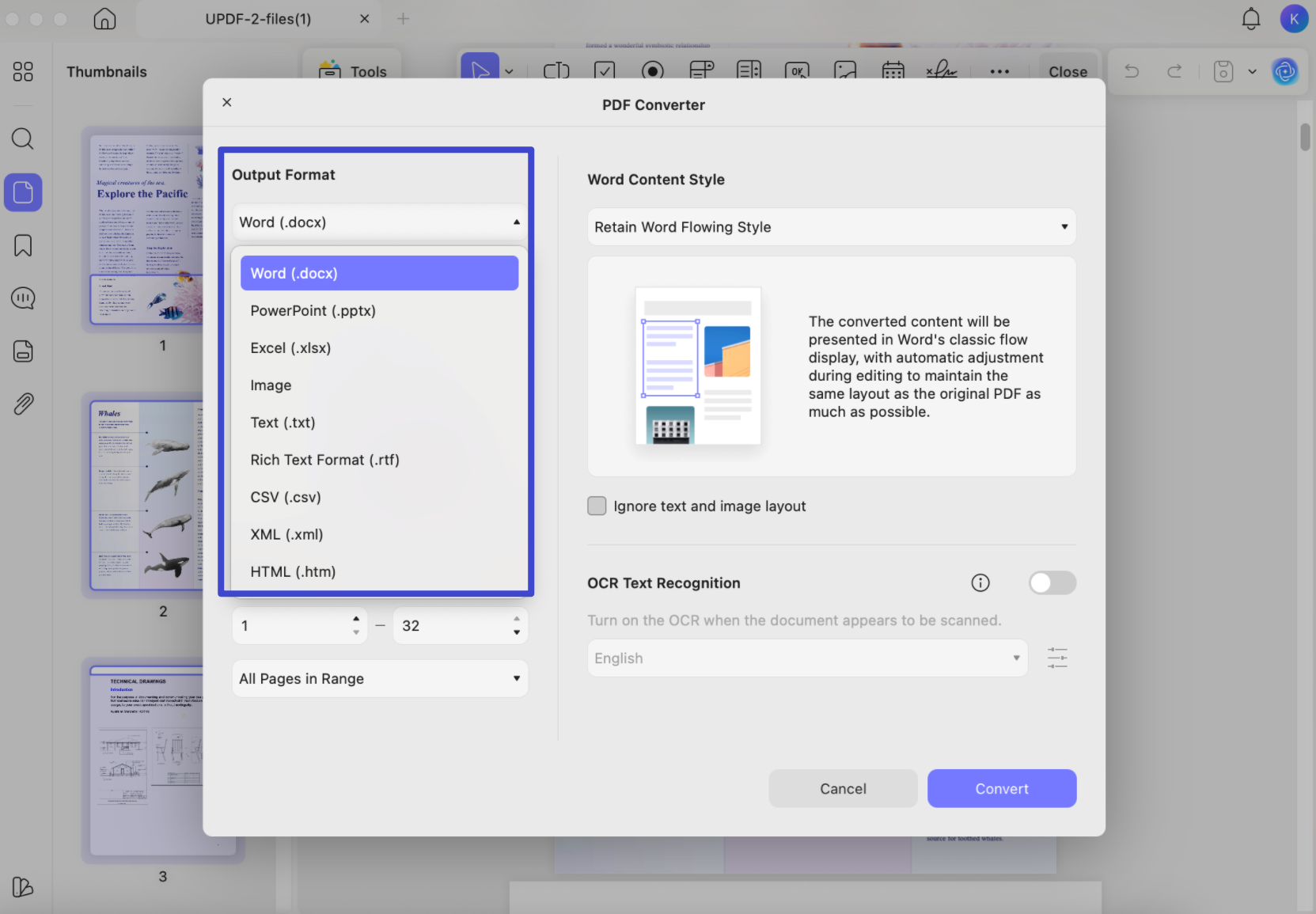 export a pdf to an image