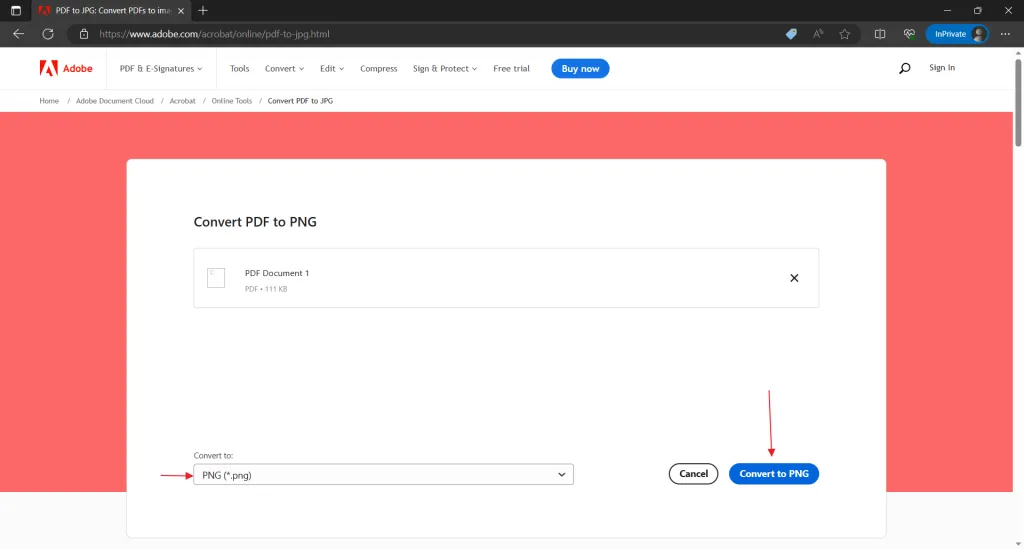 convert to png in adobe acrobat online
