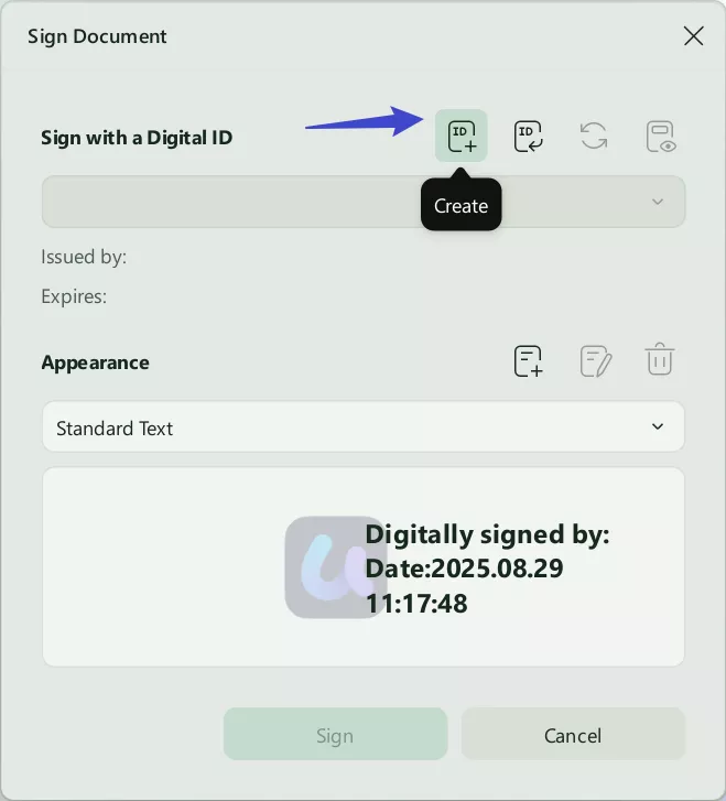 digitally sign pdf