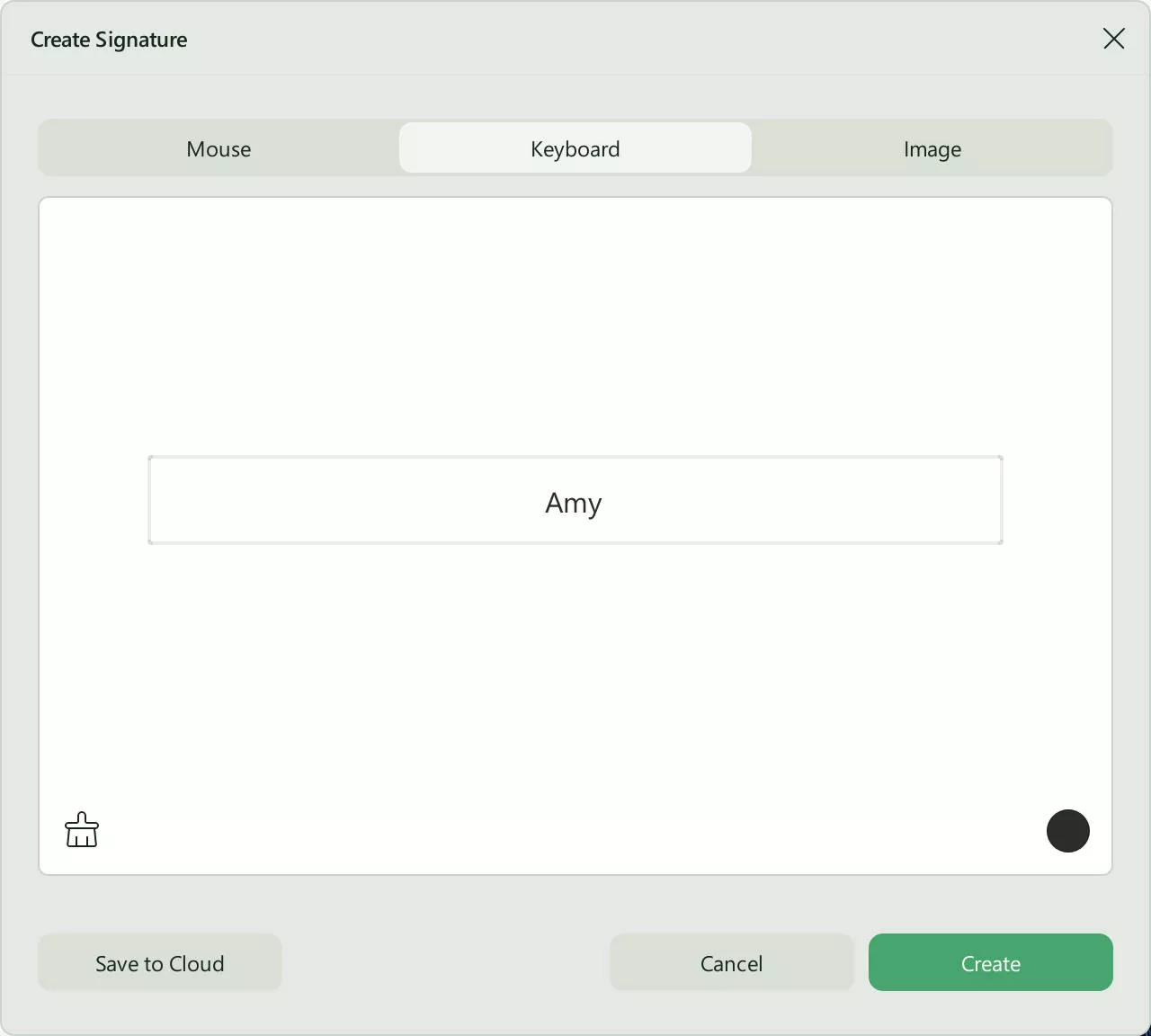 create signature