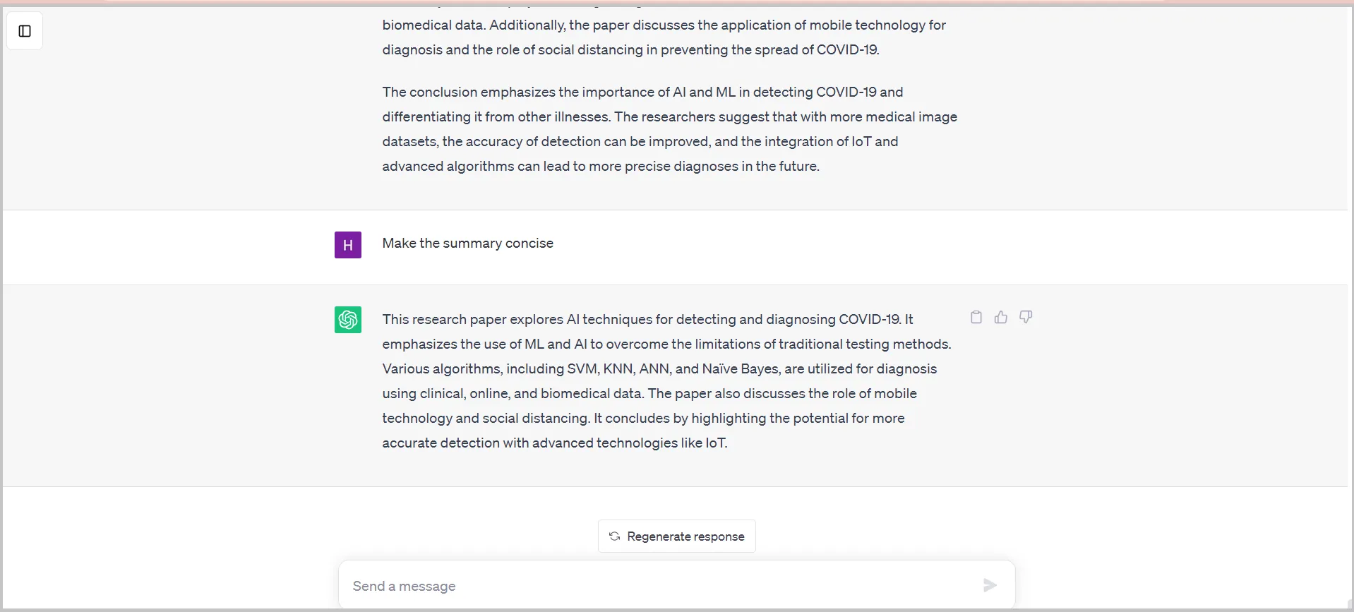 Customize research paper summary