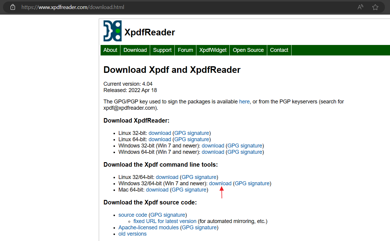 XpdfReader editor PDF open source
