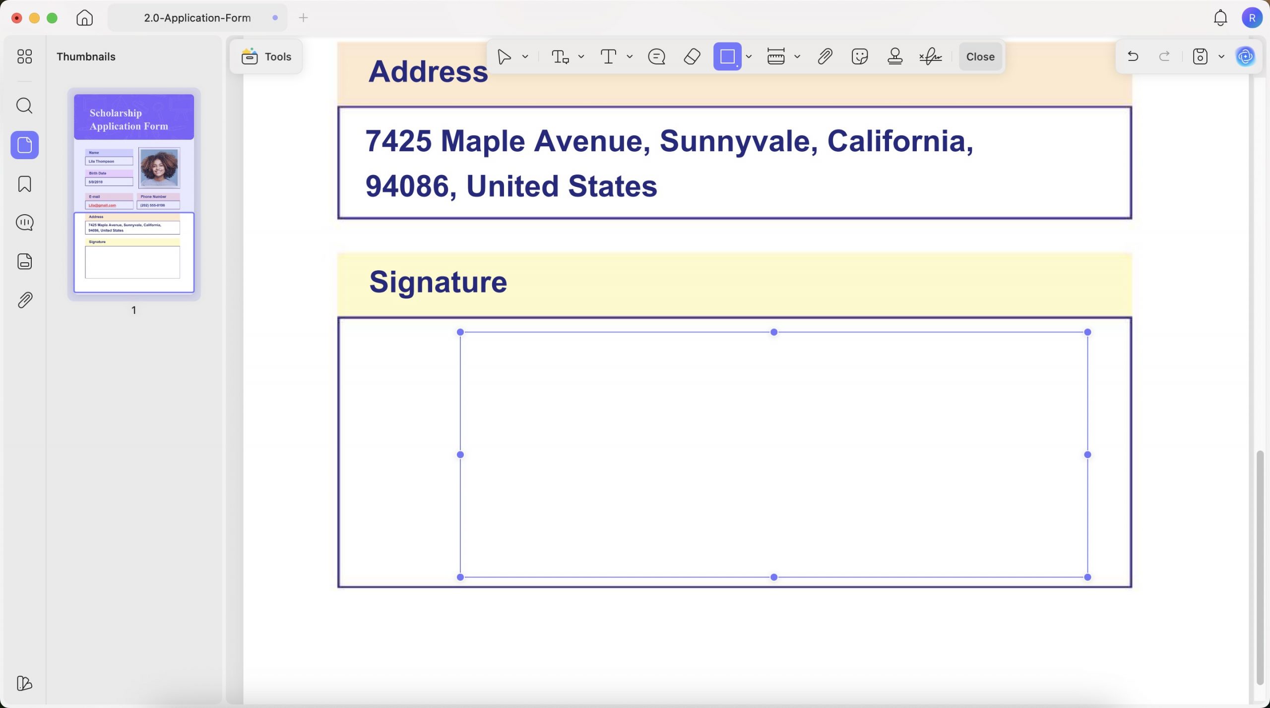 drag to cover the signature mac