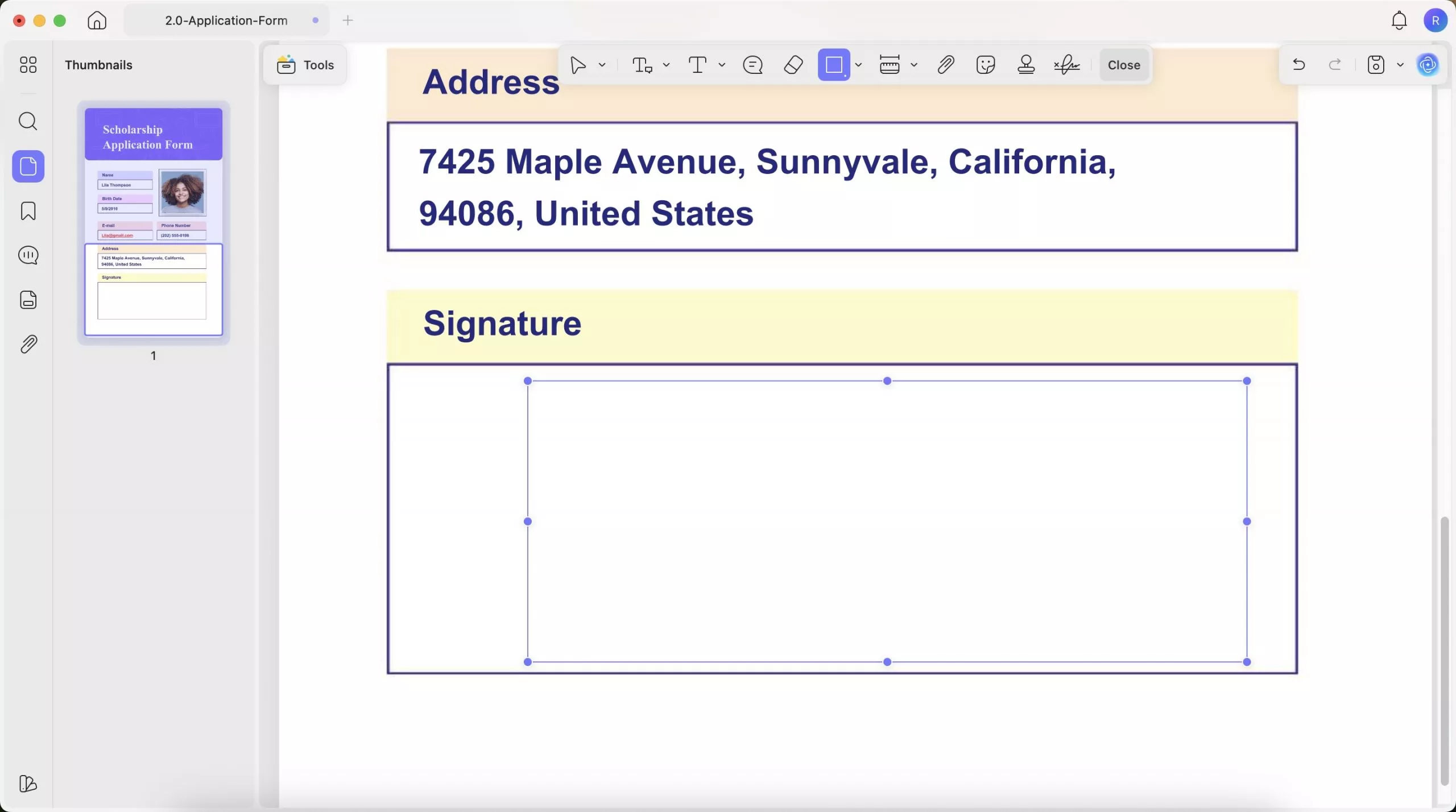 drag to cover the signature mac