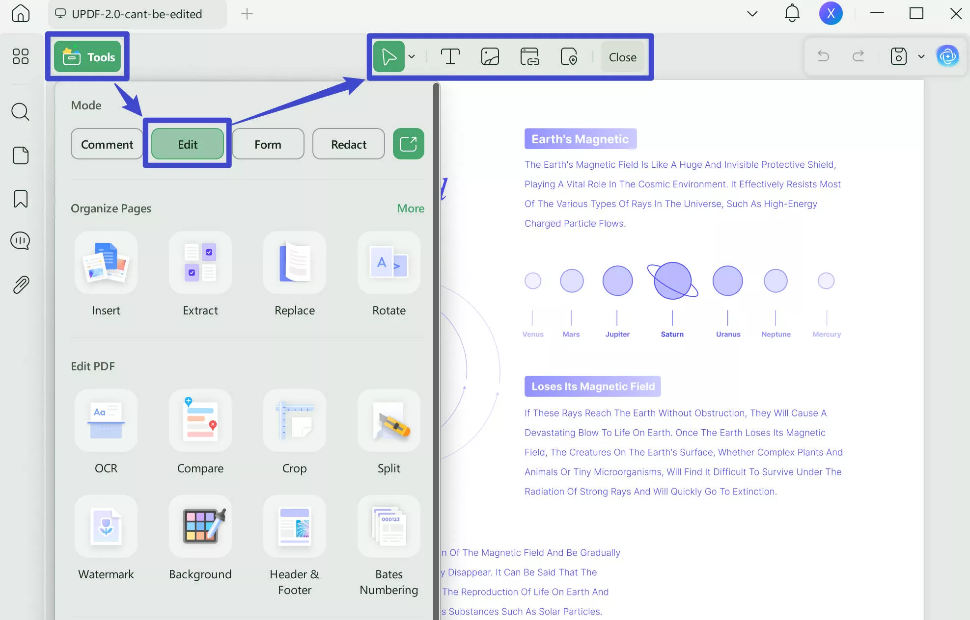 edit pdf text on windows using UPDF