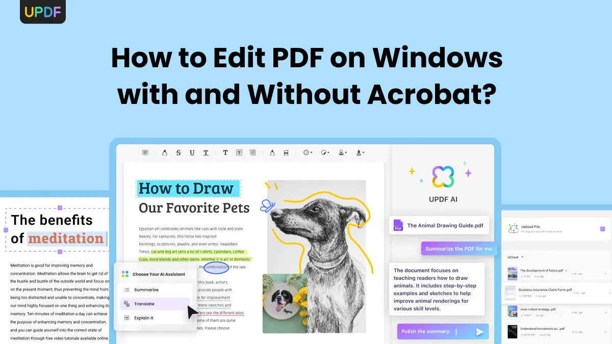 Edit PDF on Window Easily: Acrobat or Not, You Can Do It!