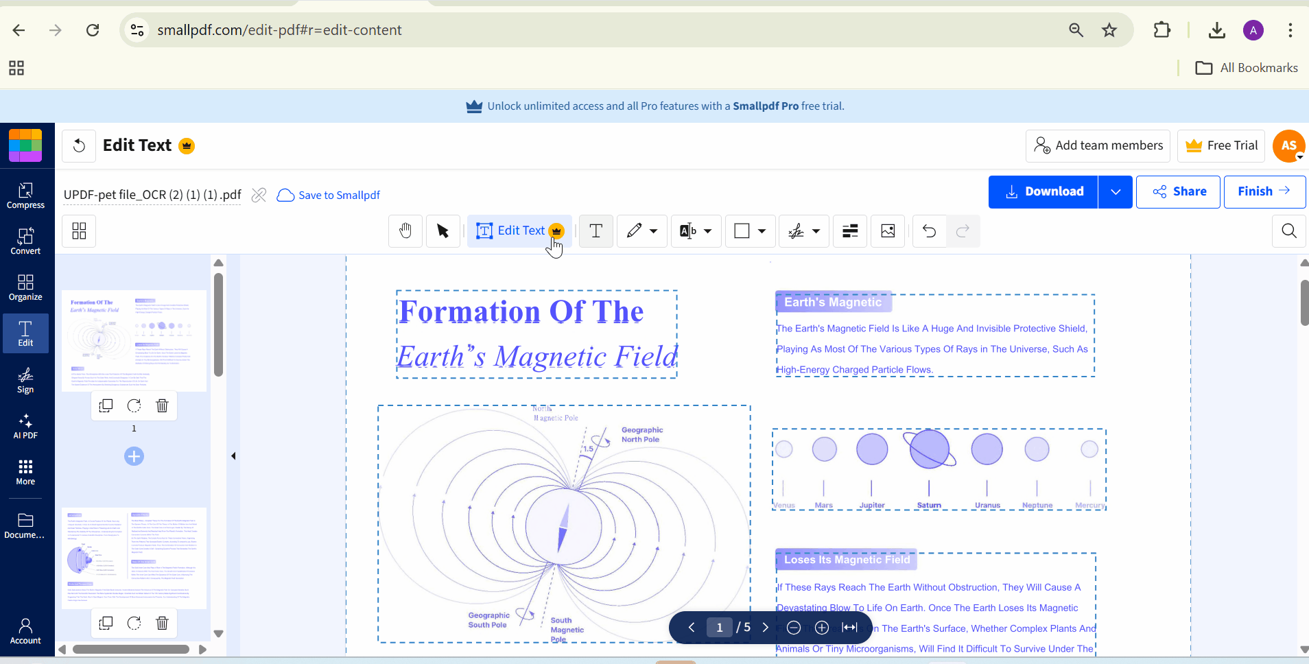 erase text in pdf on mobile