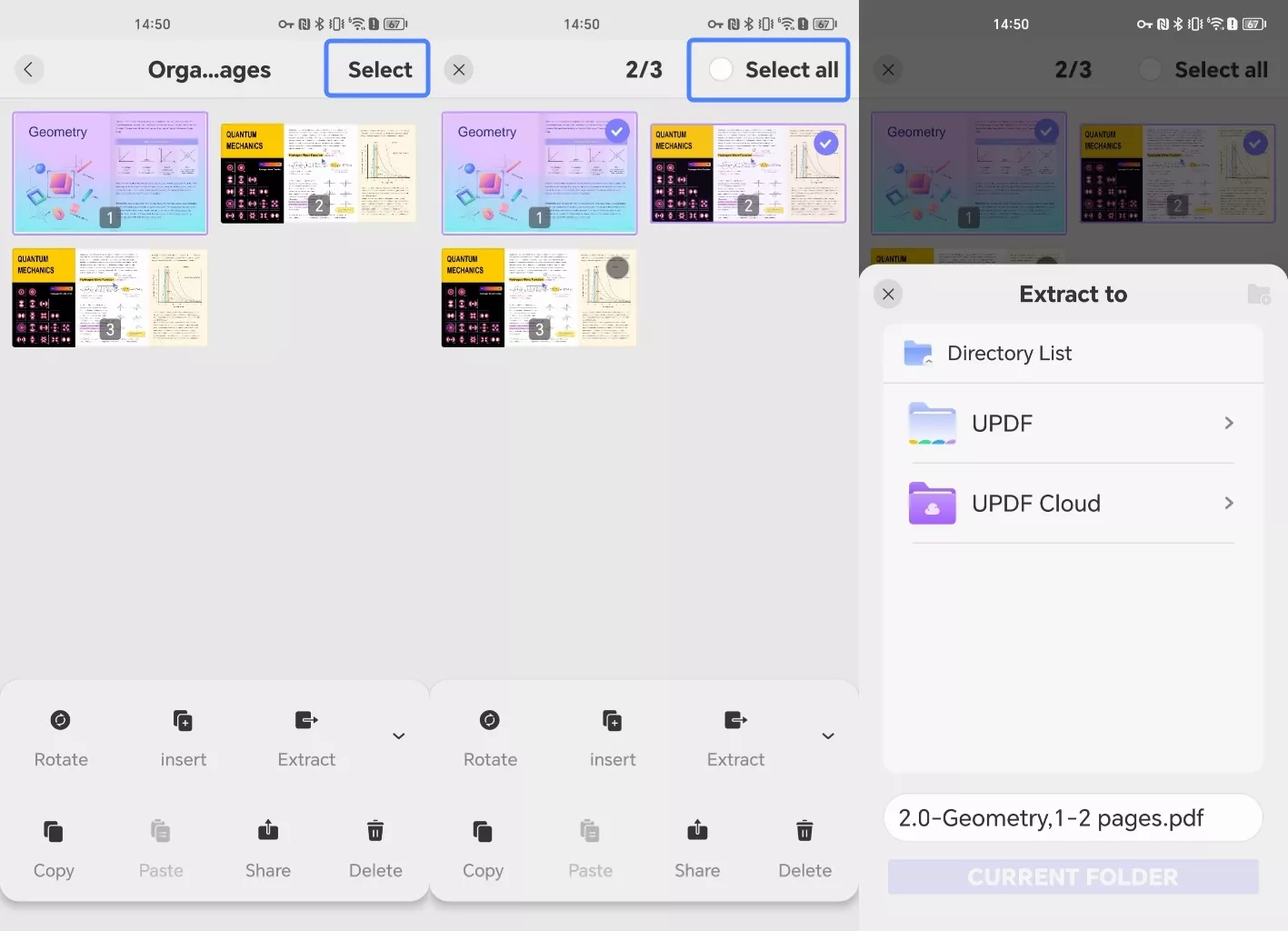 extract multiple pages
